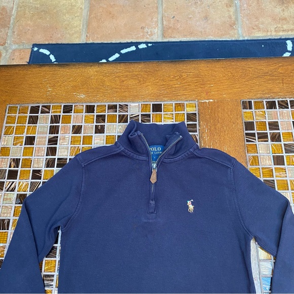 Ralph Lauren Interlock Quarter Zip Boys Pullover - Picture 3 of 10